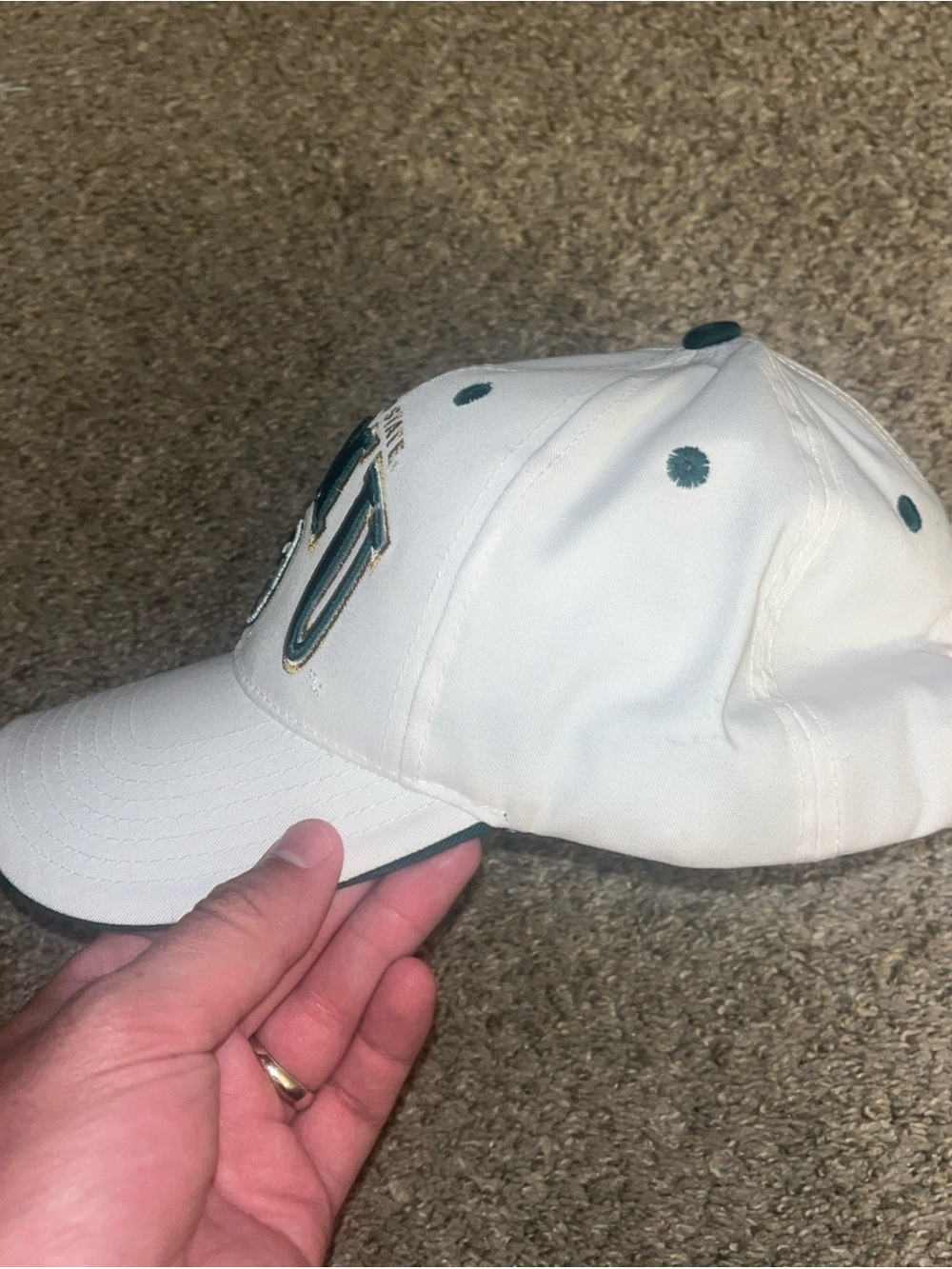 Colorado State University CSU Rams Hat Cap Ram U White Adjustable Never Worn New - Picture 8 of 8